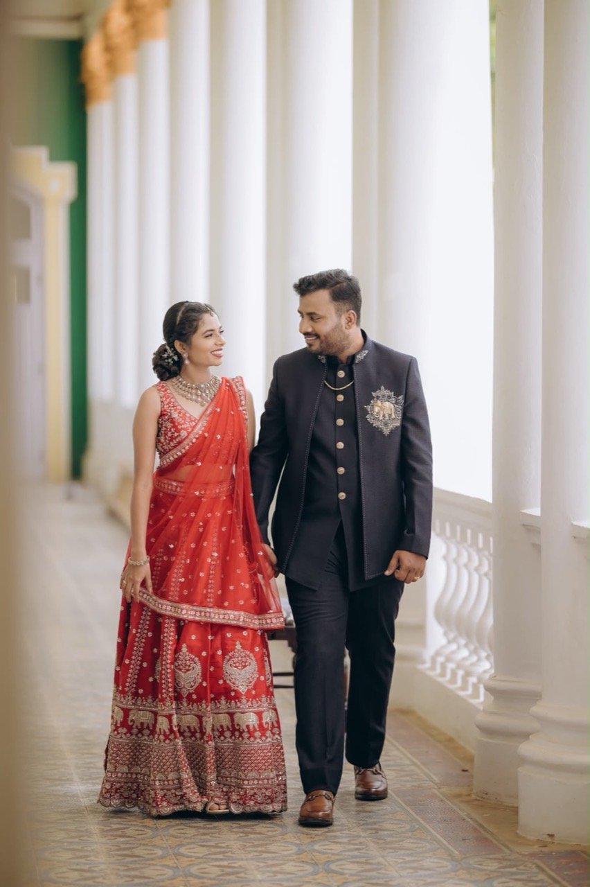 Amrutha and Charan walking together